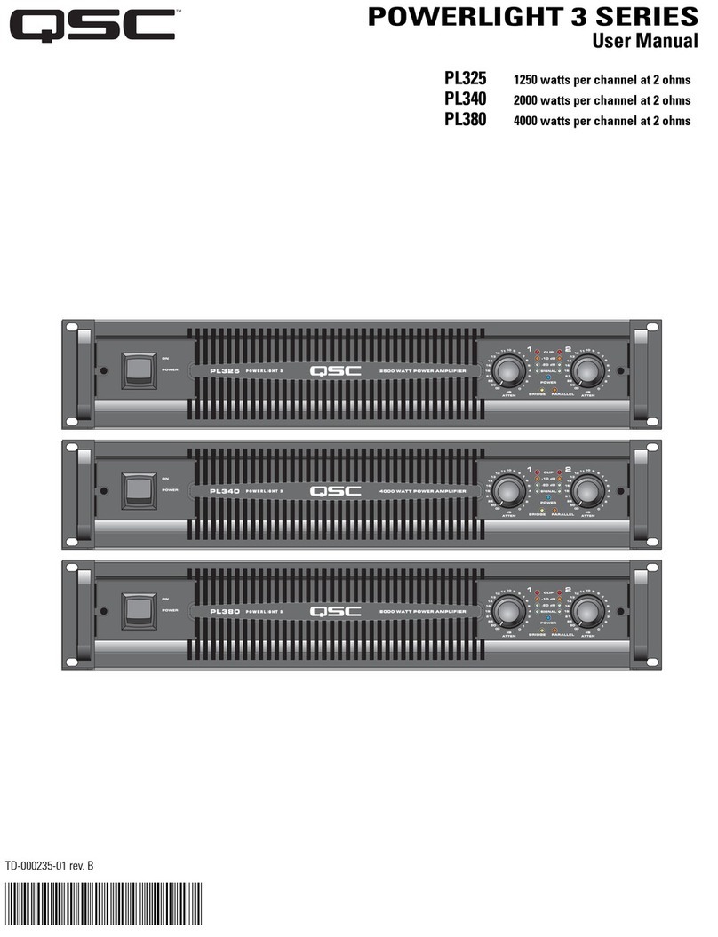 QSC PowerLight PL325 user manual