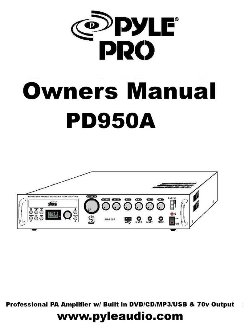 Pyle Pro PD950A User manual Pyle Pro PD950A User manual