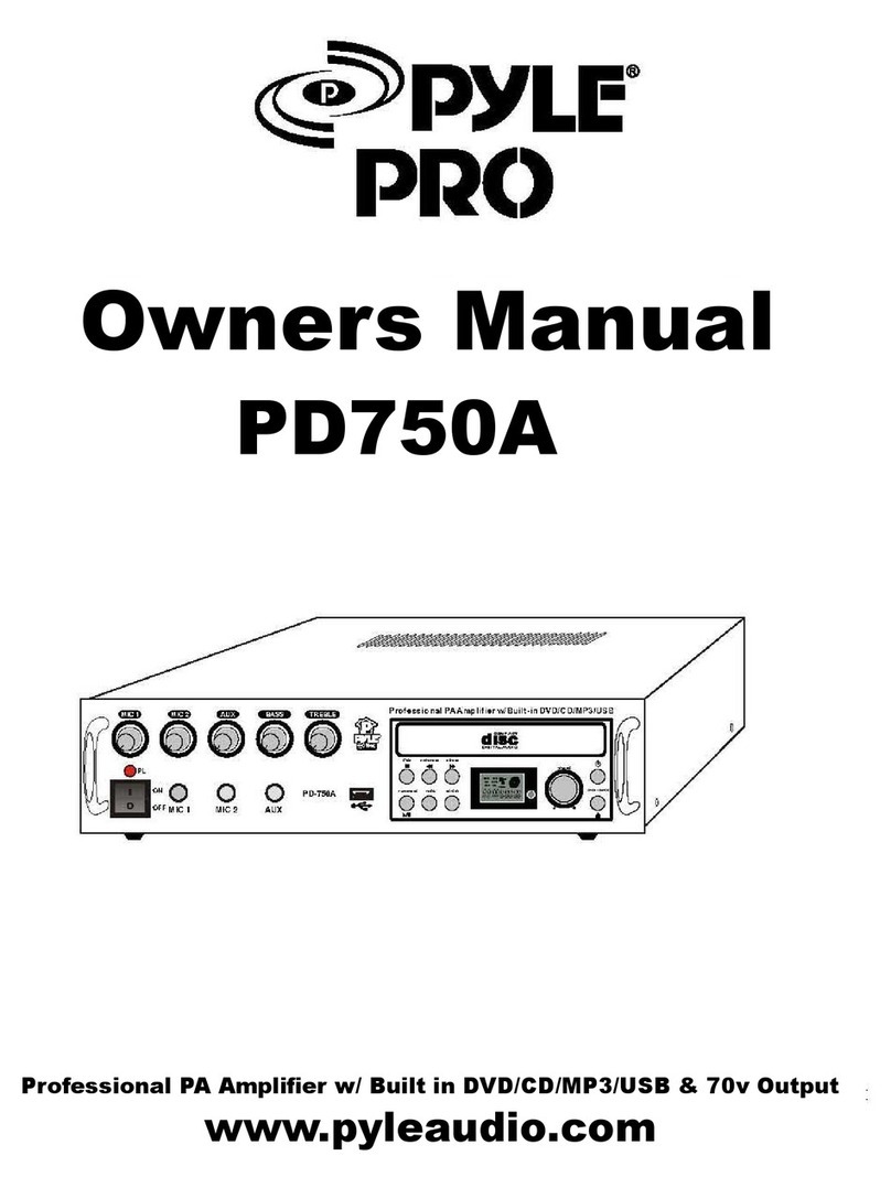 Pyle Pro PD750A User manual