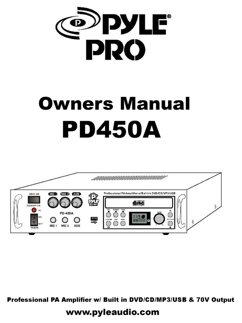 PYLE Audio PD450A User manual
