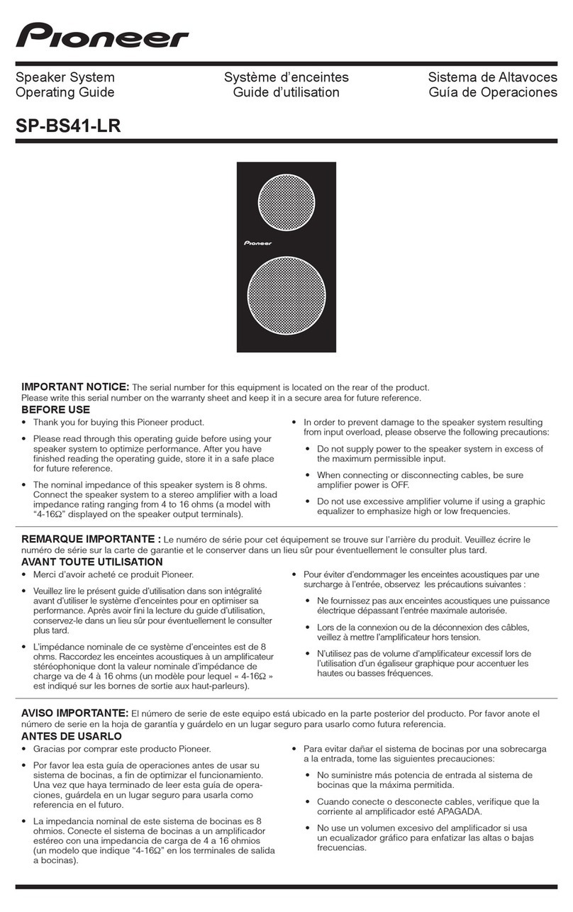Pioneer SP-BS41-LR operating guide