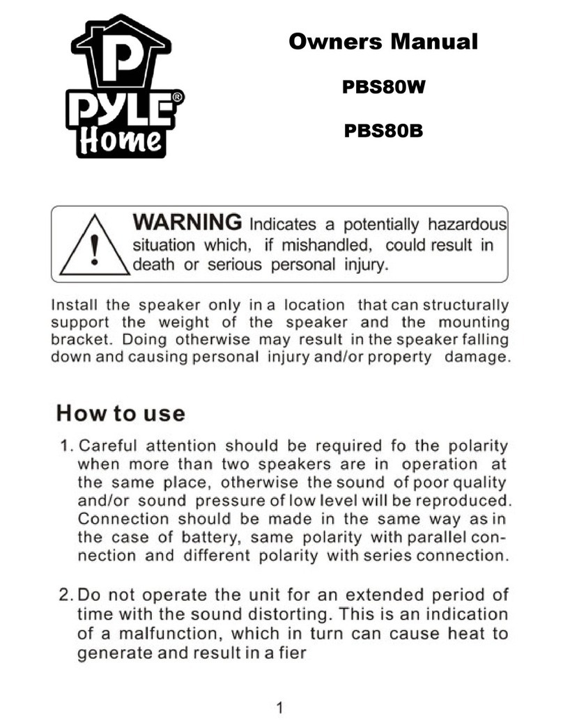 PYLE Audio PBS80B User manual