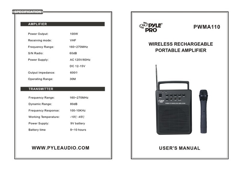 PYLE Audio PWMA110 user manual