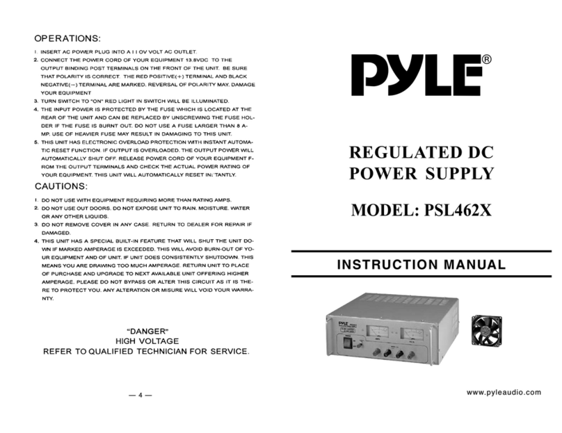 Pyle PSL462X instruction manual