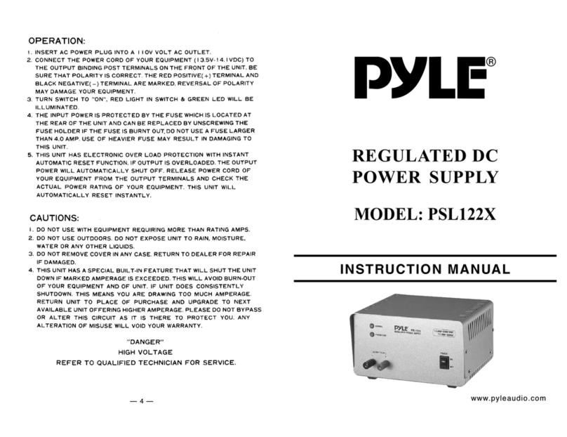 Pyle PSL122X User manual