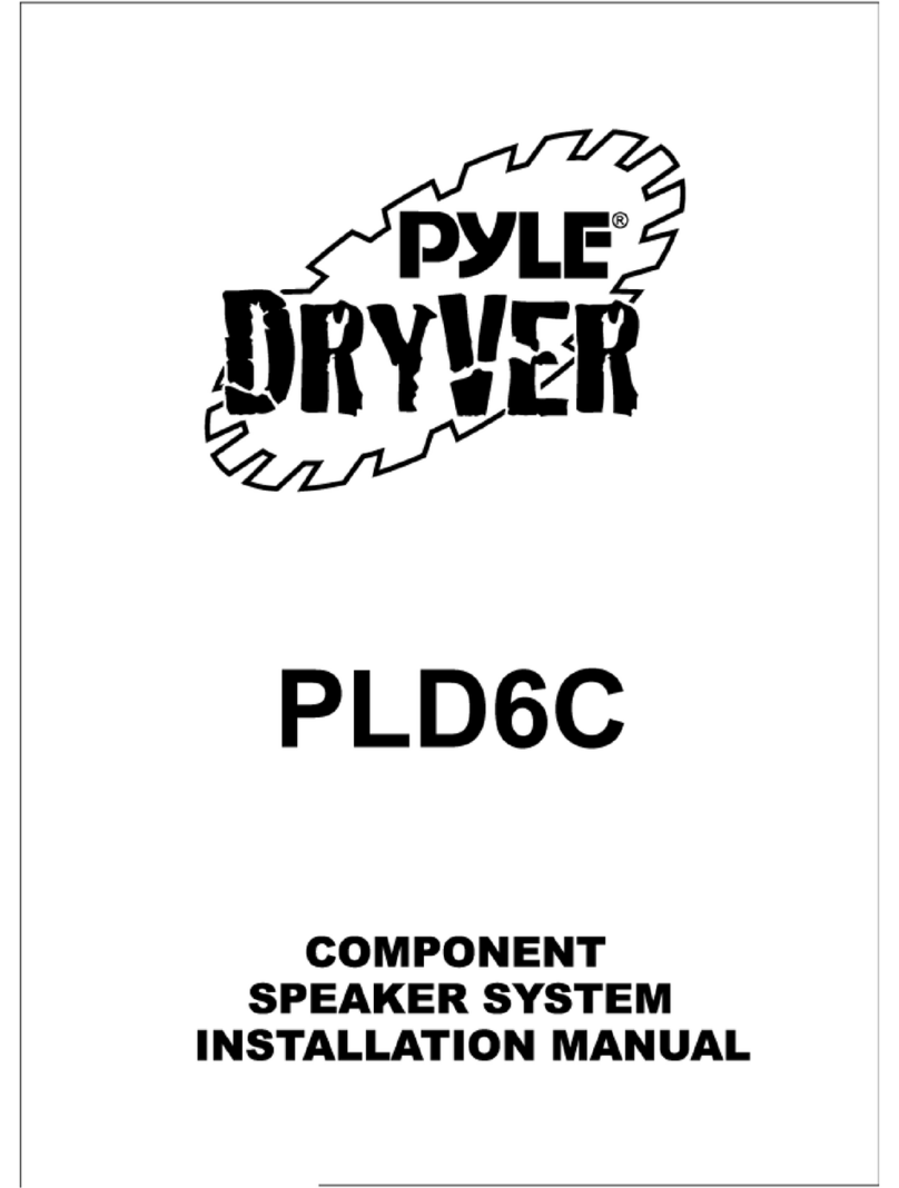 Pyle COMPONENT SPEAKER SYSTEM PLD6C installation manual