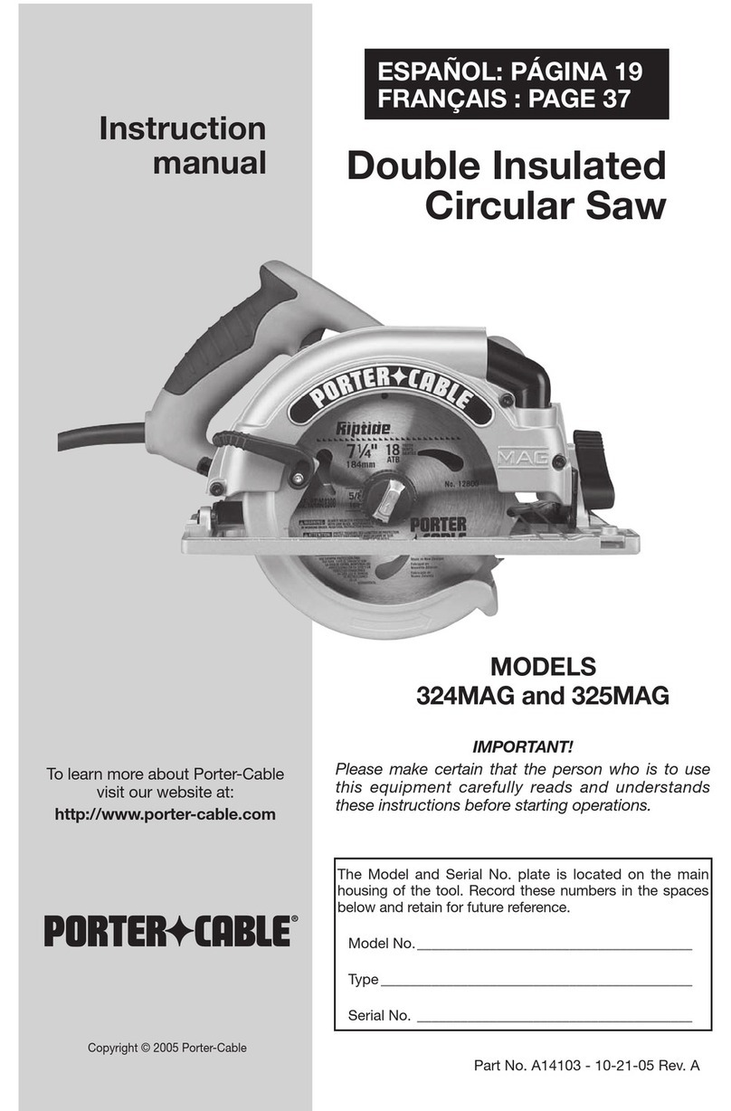 Porter-Cable 324MAG User manual