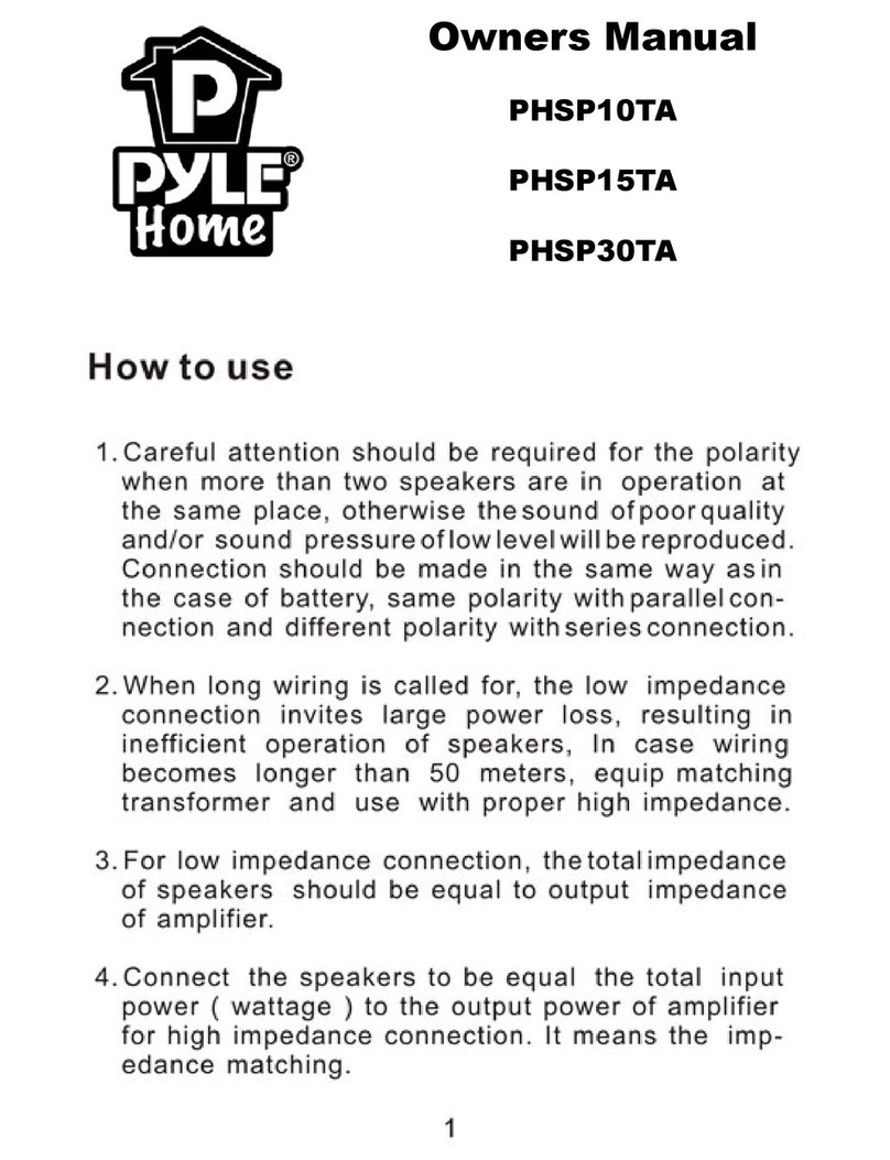Pyle PHSP10TA User manual