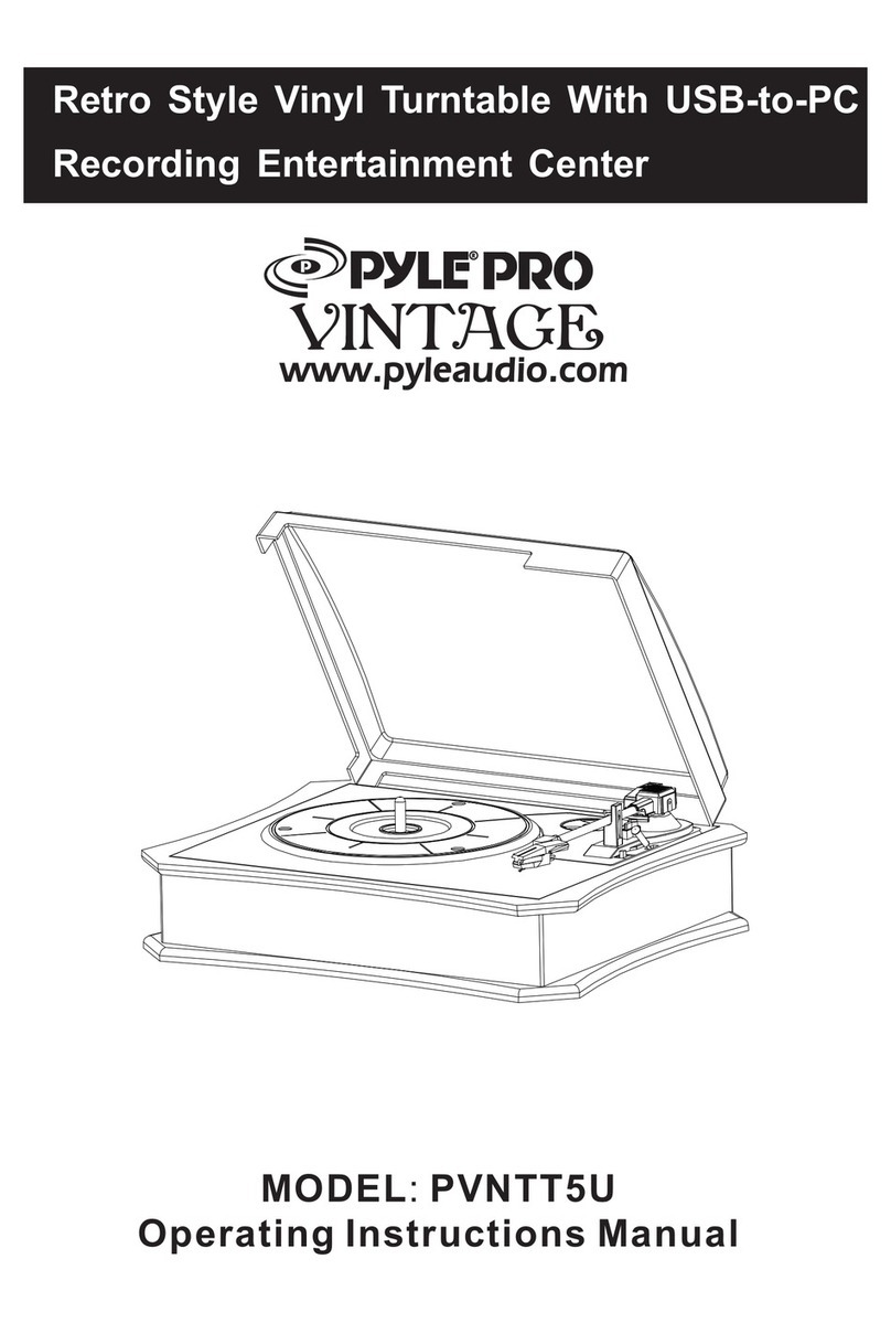 Pyle Pro Vintage PVNTT5U Instruction Manual