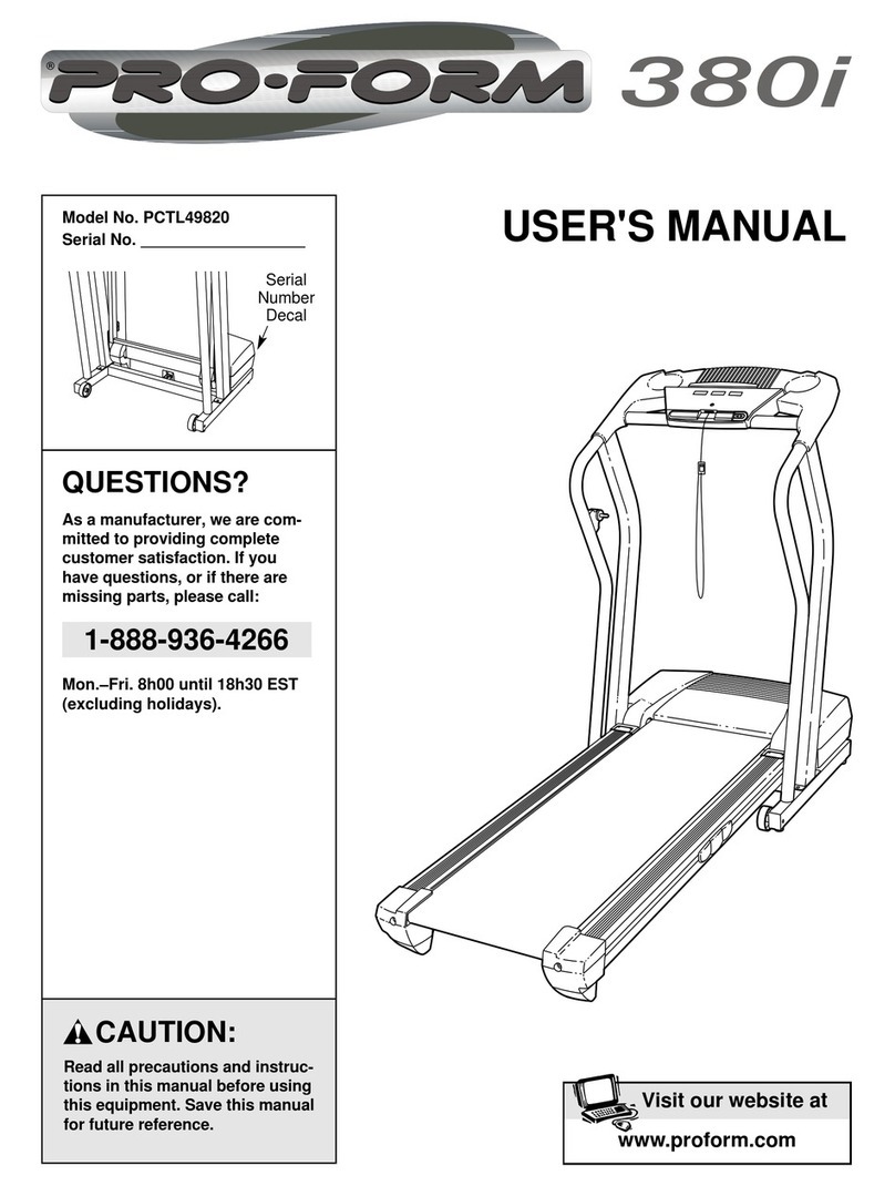 Pro-Form PCTL49820 User manual