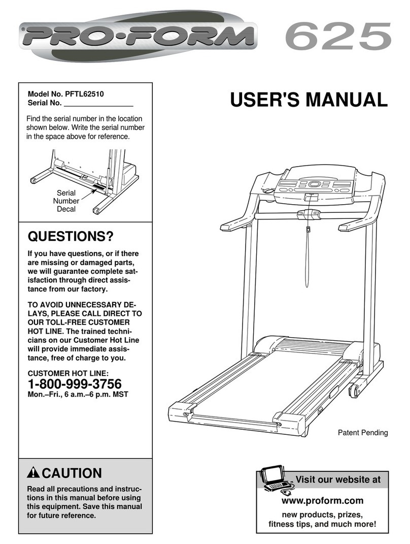 Pro-Form PFTL62510 user manual