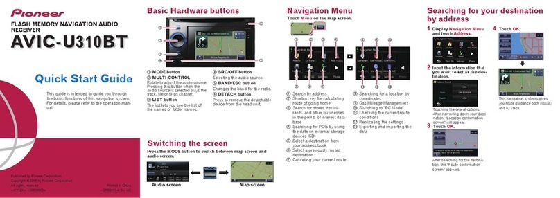 Pioneer AVIC-U310BT User manual