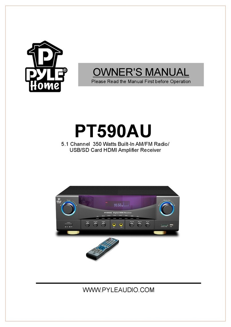 PYLE Audio PT590AU owner's manual