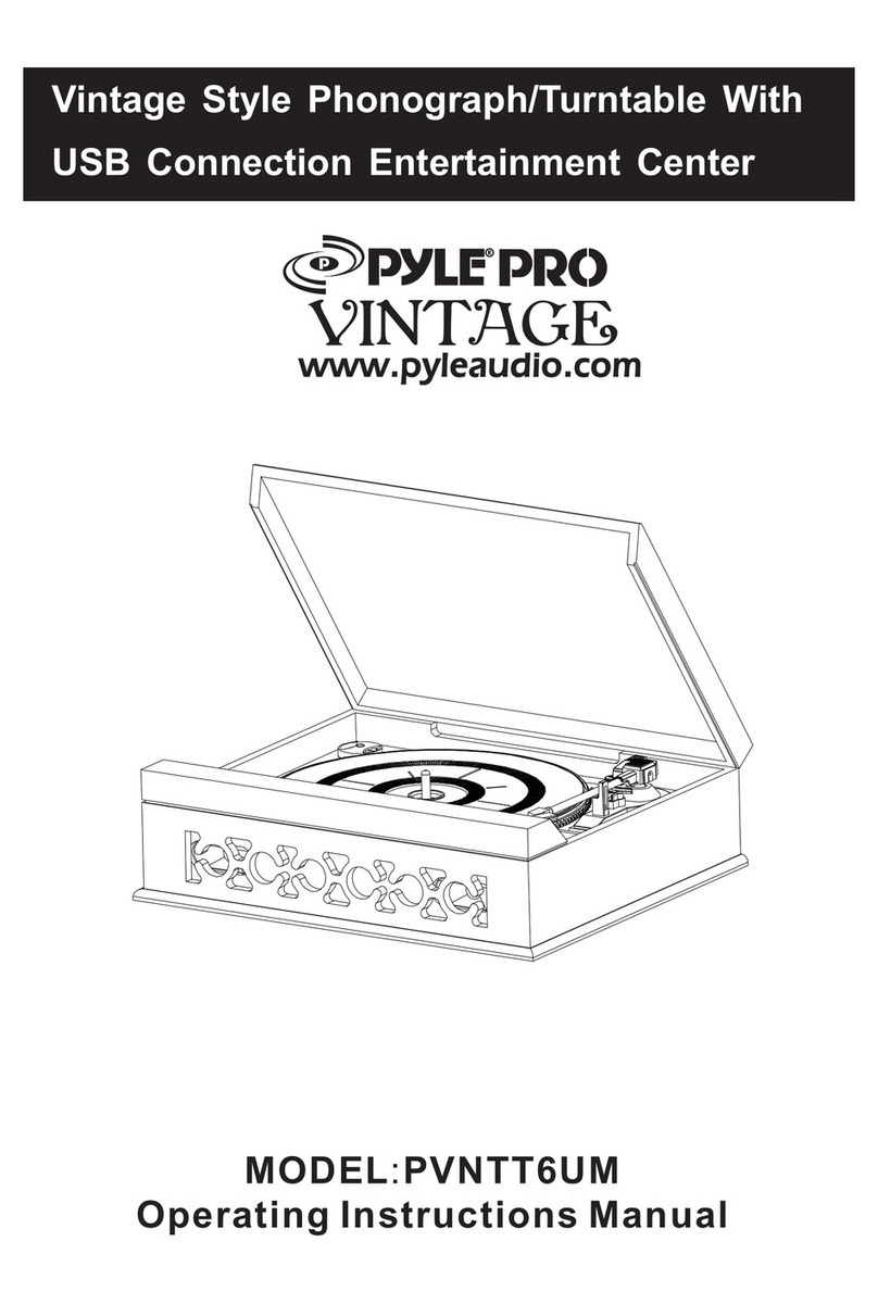 Pyle Pro PYLEPRO VINTAGE PVNTT6UM Instruction Manual