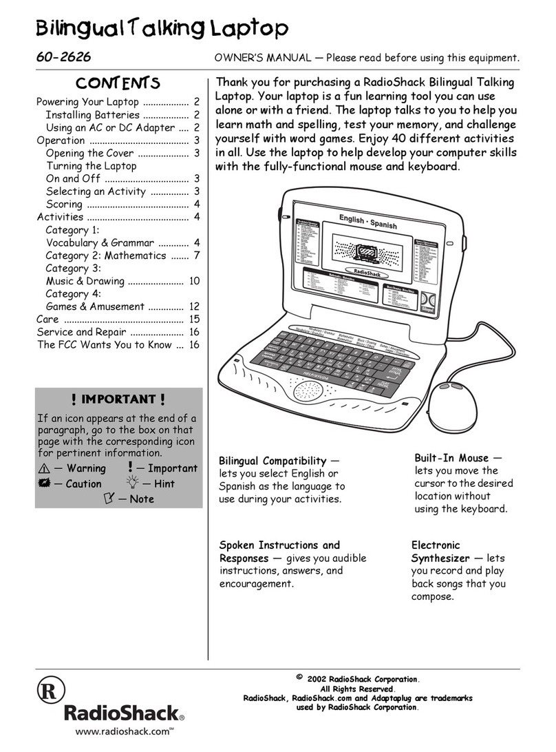 Radio Shack 60-2626 owner's manual