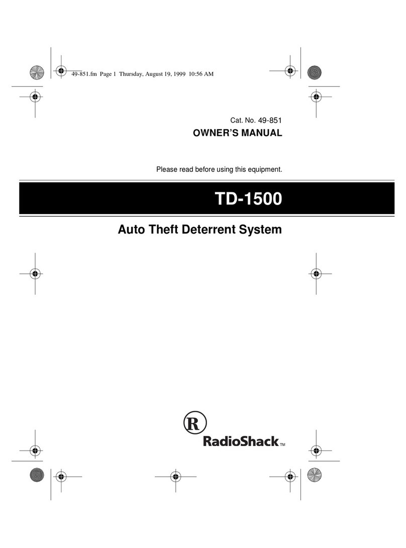 Radio Shack TD-1500 owner's manual