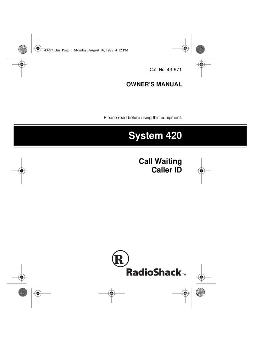 Radio Shack System 420 User manual Radio Shack System 420 User manual