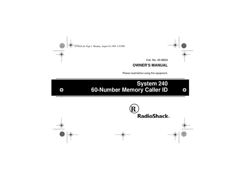 Radio Shack System 240 User manual