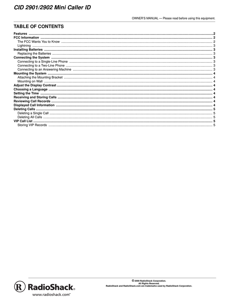 Radio Shack 2901 User manual Radio Shack 2901 User manual