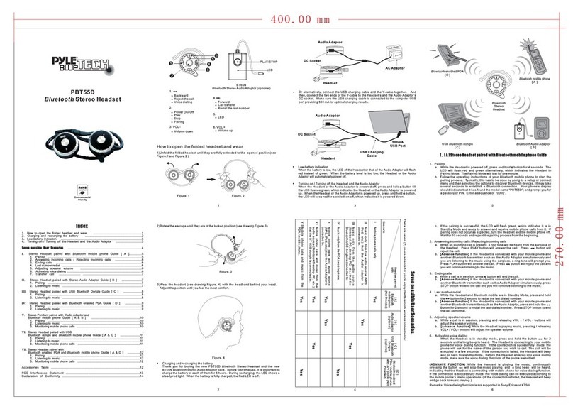 Pyle PBT55D Reference guide