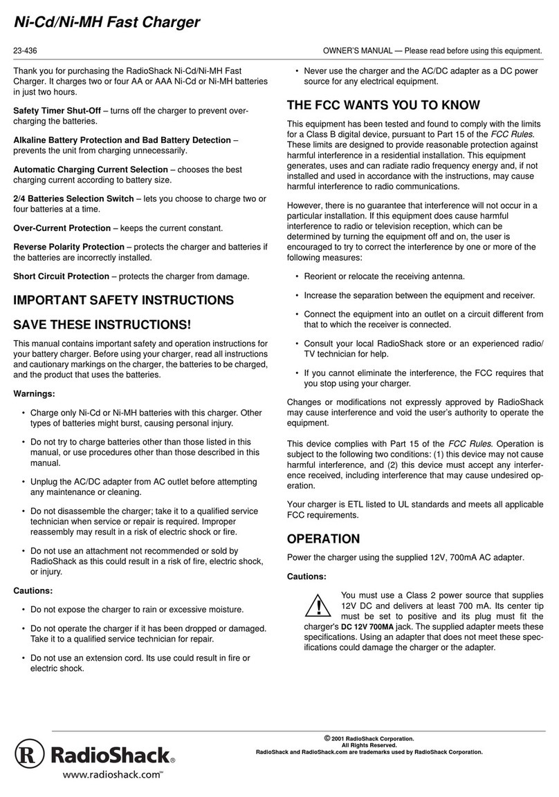 Radio Shack 23-436 owner's manual
