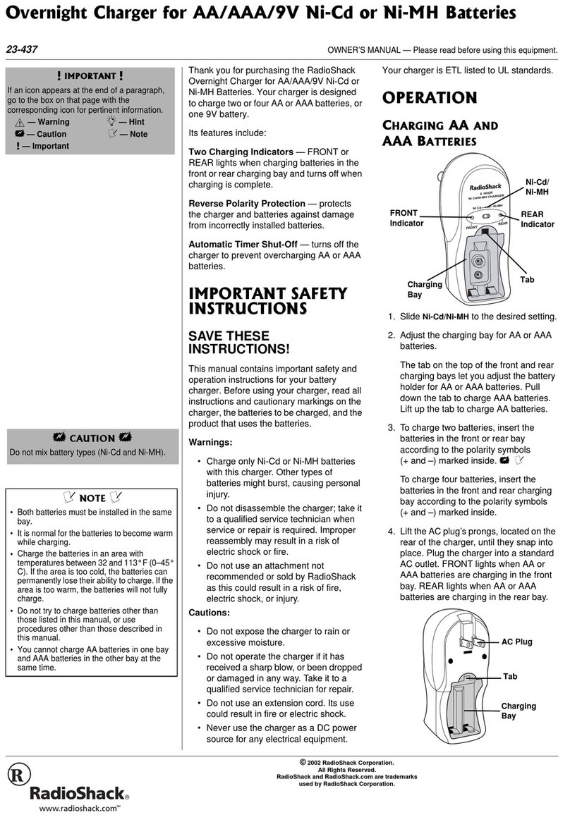 Radio Shack 23-437 owner's manual