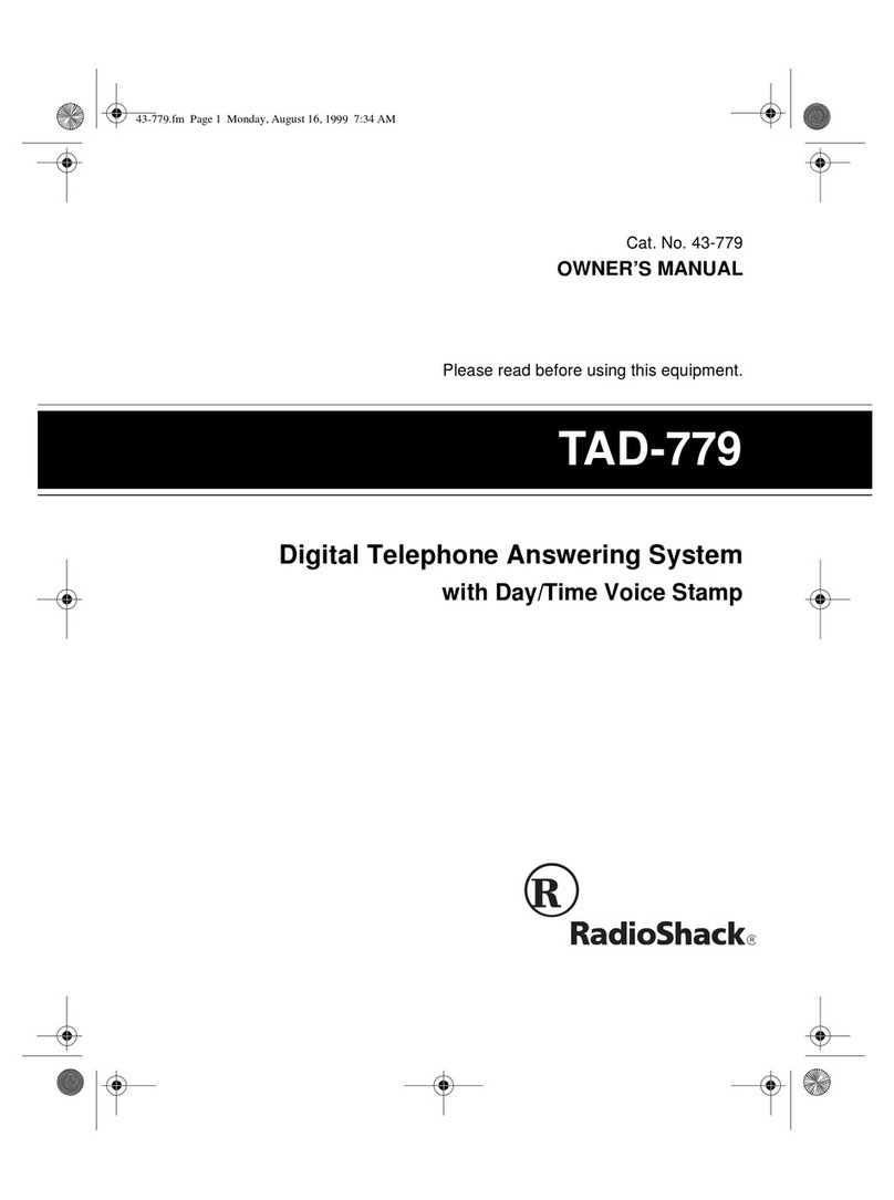 Radio Shack TAD-779 User manual