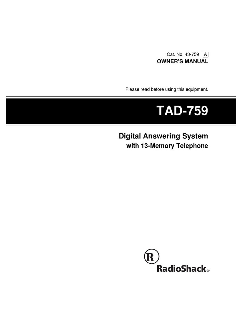 Radio Shack TAD-759 User manual Radio Shack TAD-759 User manual