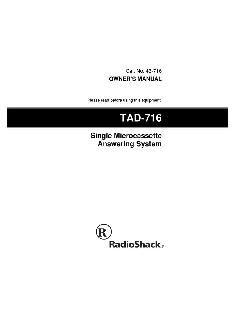 Radio Shack TAD-716 User manual Radio Shack TAD-716 User manual