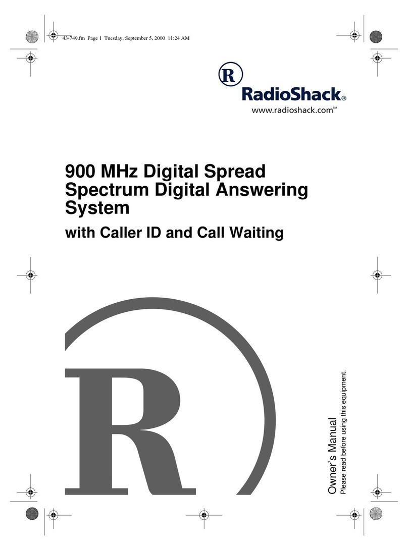 Radio Shack 900MHz owner's manual