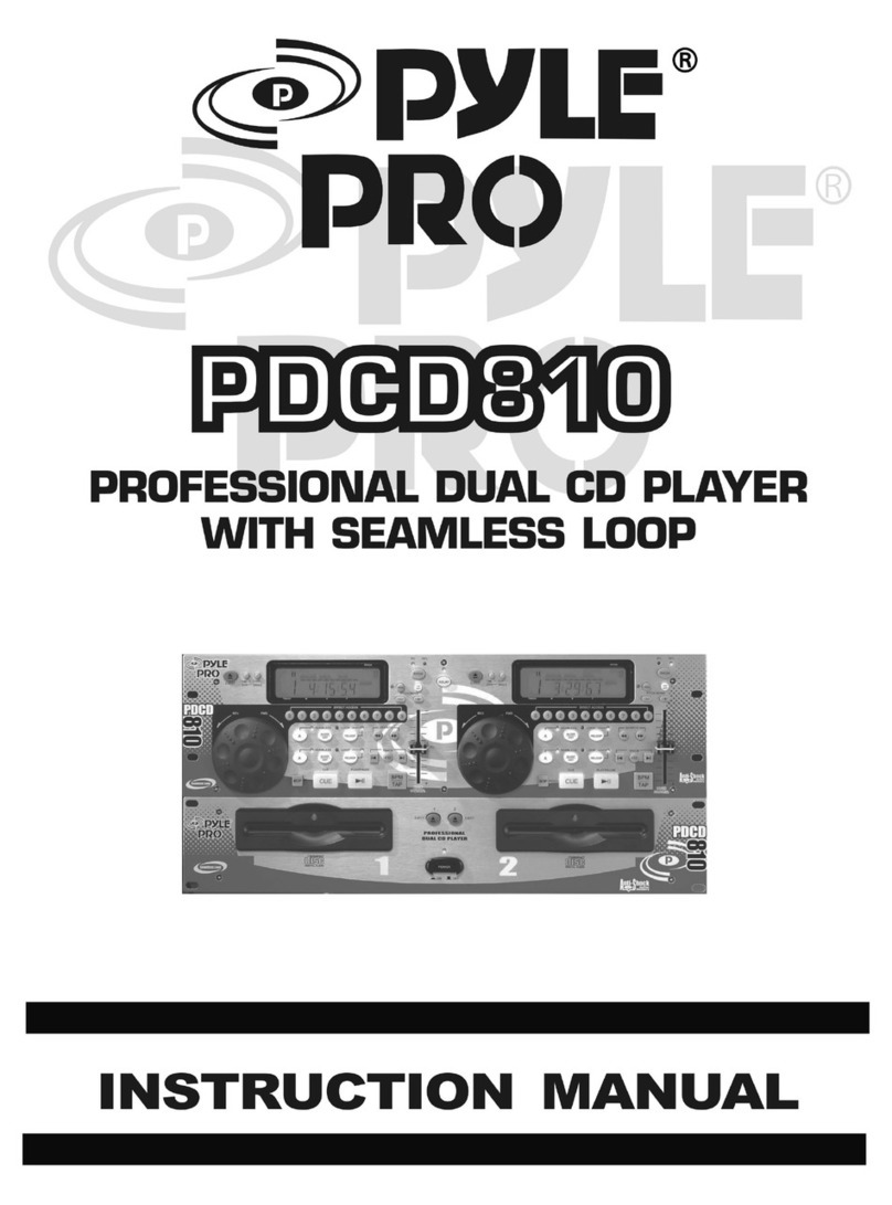 Pyle Pro PDCD810 User manual