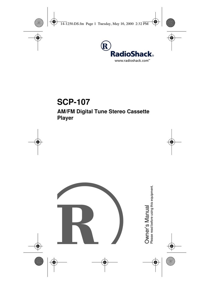 Radio Shack SCP-107 owner's manual
