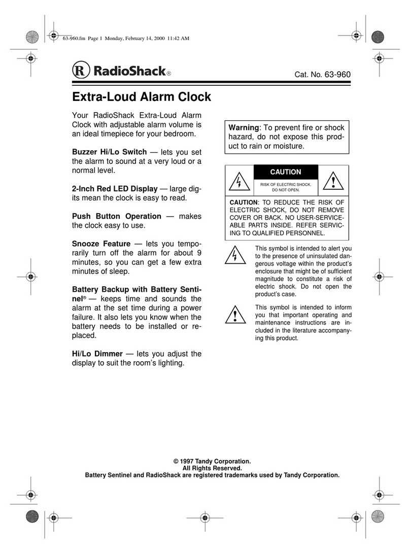 Radio Shack 63-960 User manual