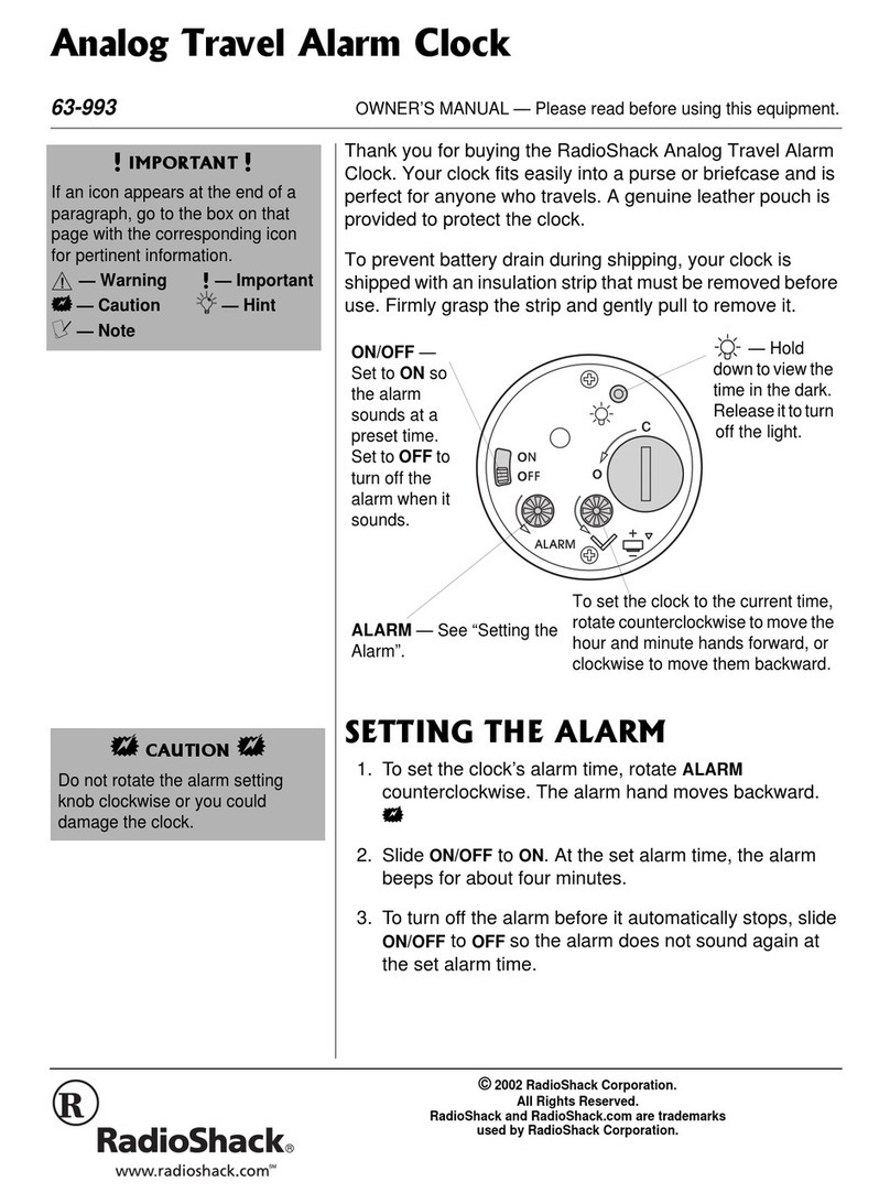 Radio Shack 63-993 owner's manual
