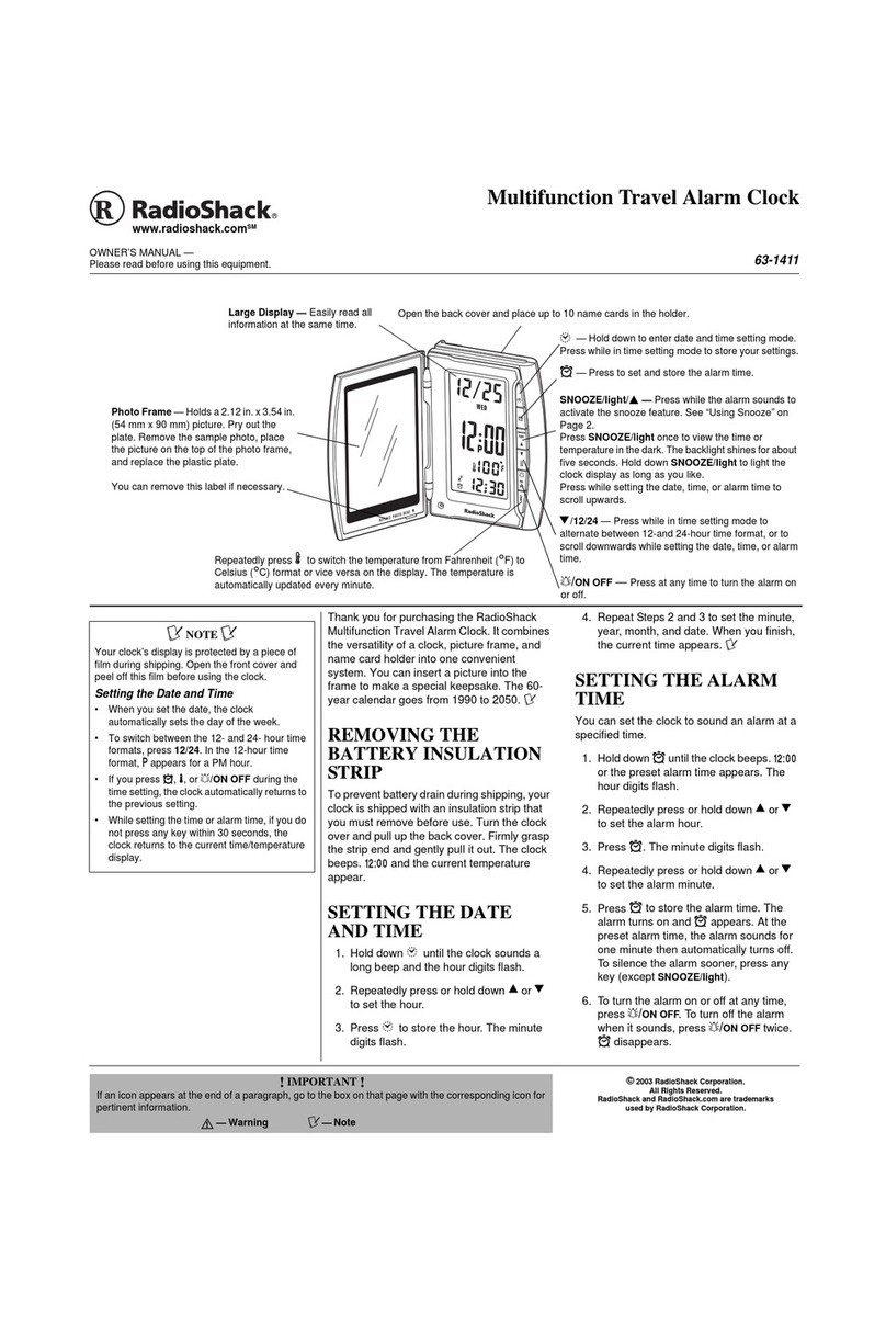 Radio Shack 63-1411 User manual