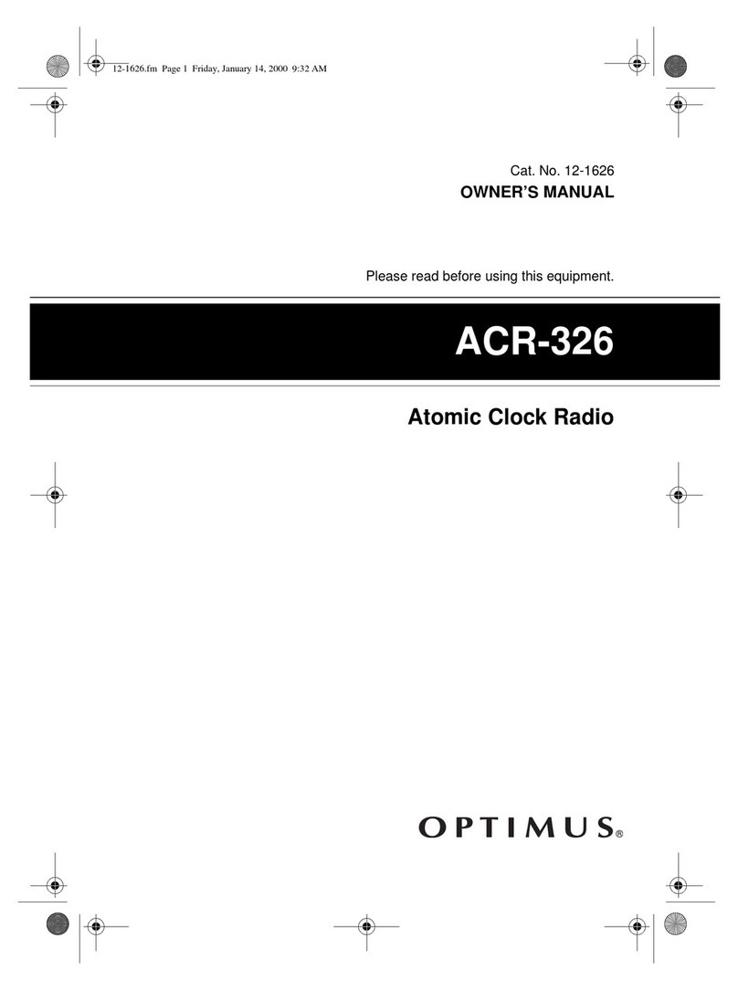 Optimus ACR-326 owner's manual