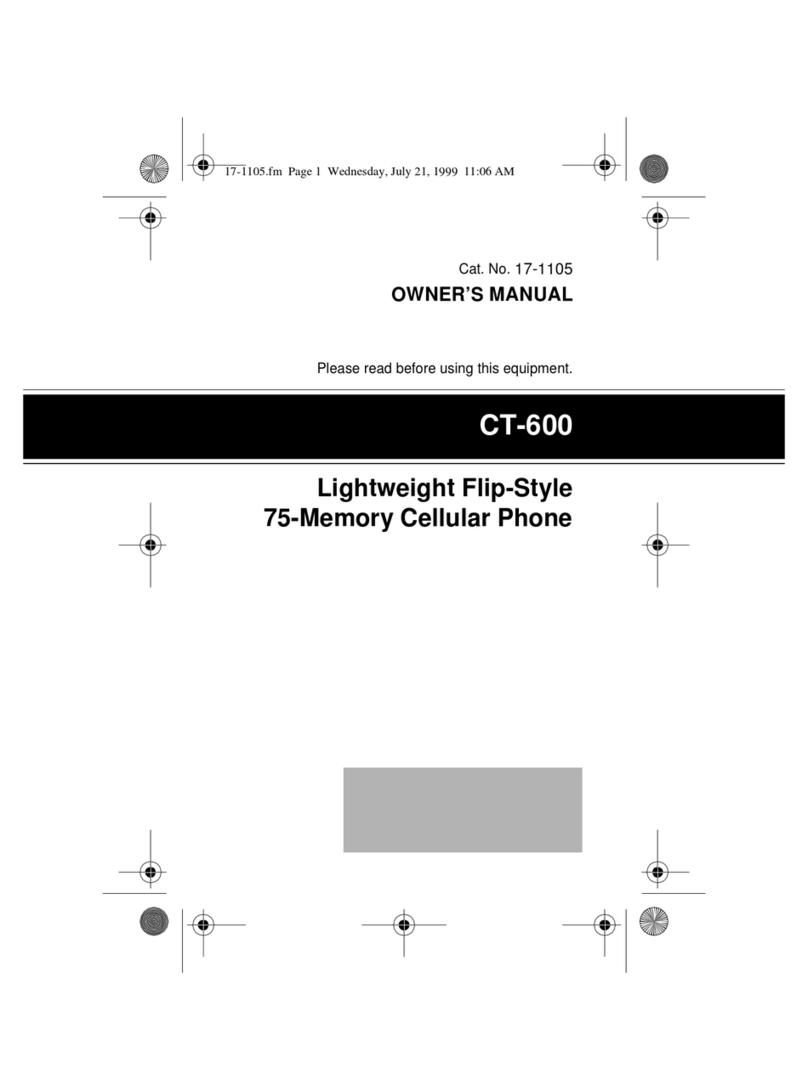 Radio Shack CT-600 User manual