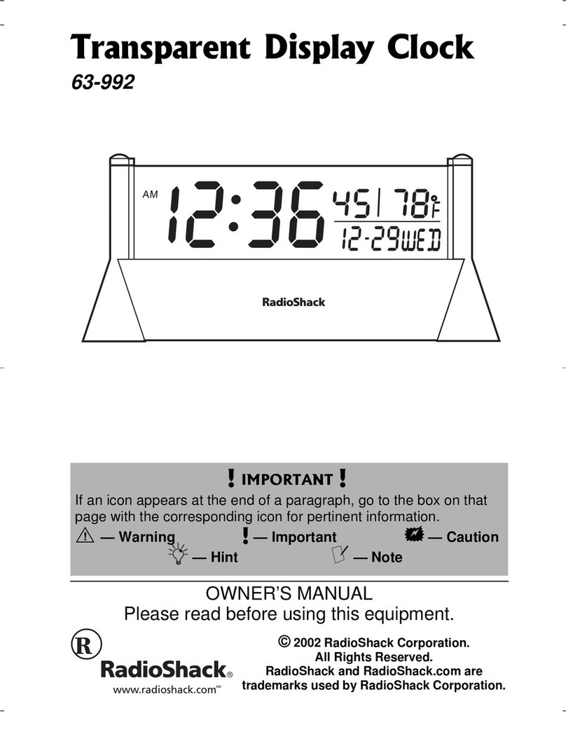 Radio Shack 63-992 User manual
