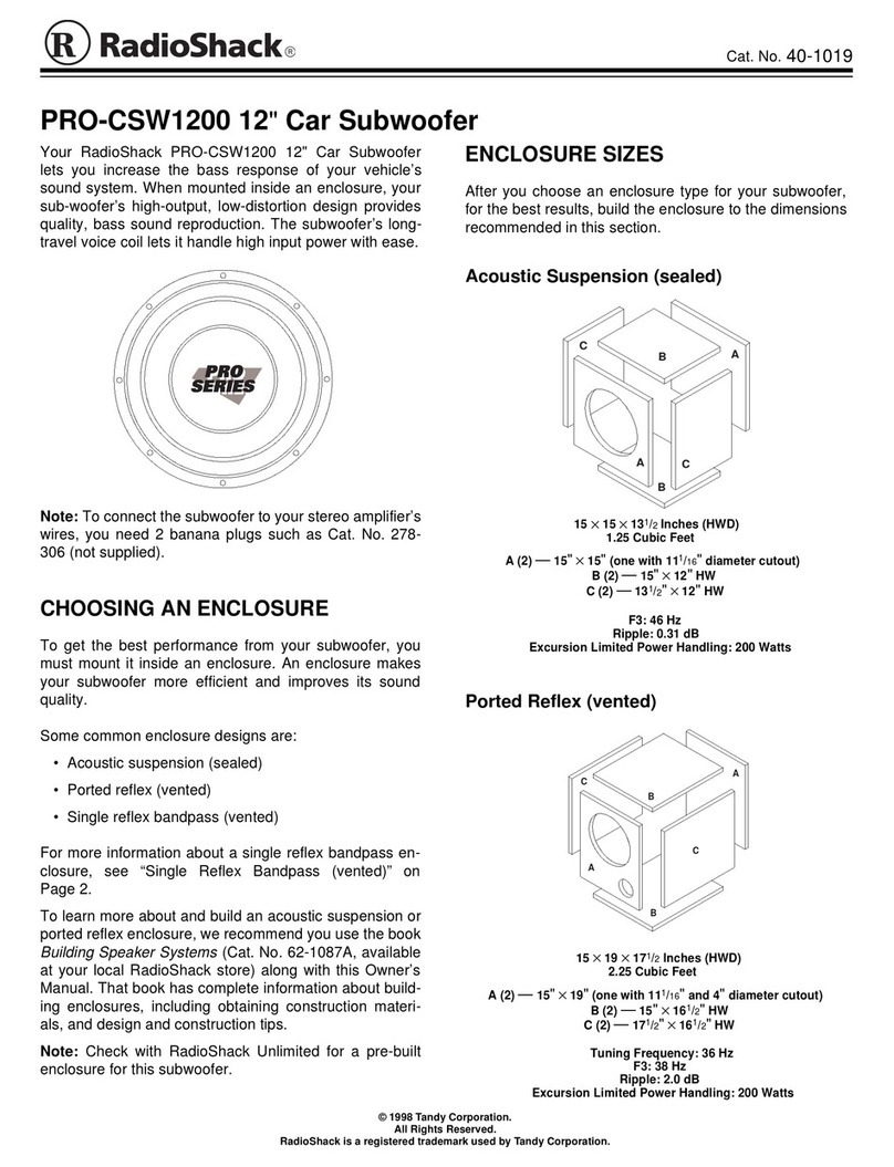 Radio Shack PRO-CSW1200 user manual