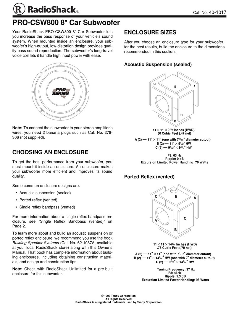 Radio Shack PRO-CSW800 user manual