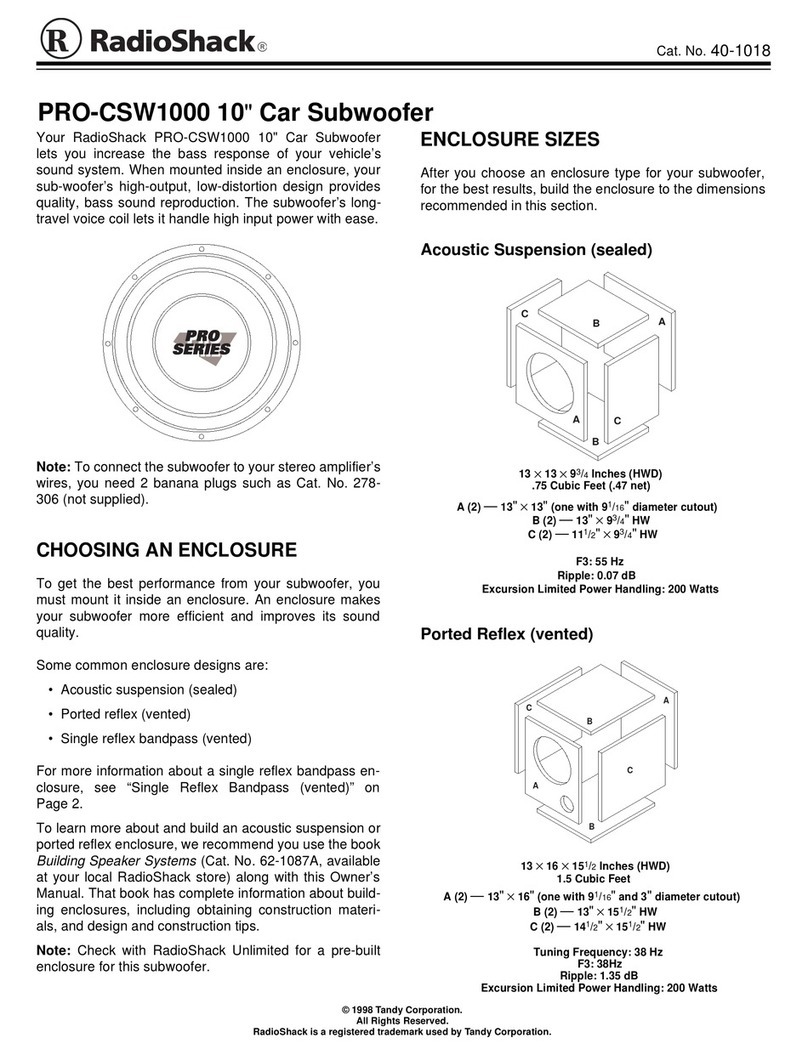 Radio Shack PRO-CSW1000 User manual