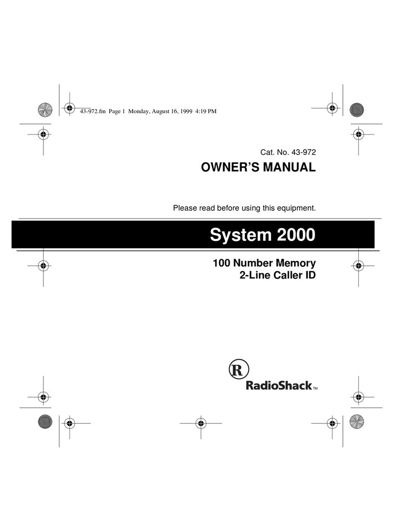 Radio Shack SYSTEM 2000 User manual Radio Shack SYSTEM 2000 User manual