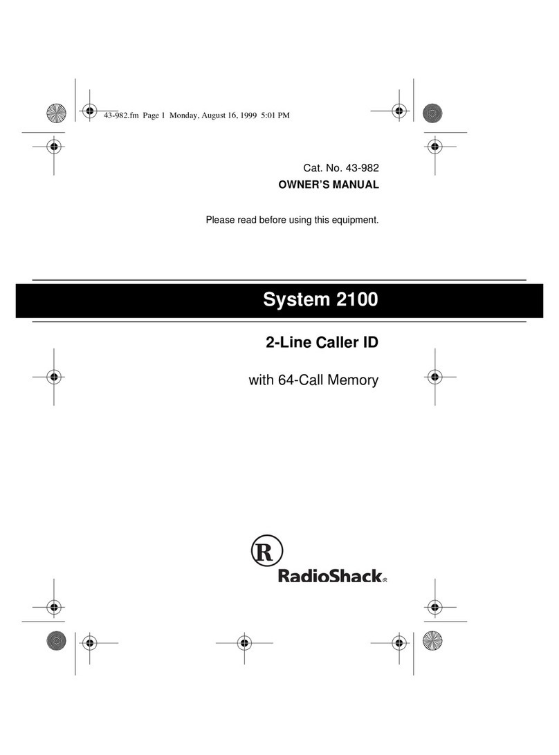 Radio Shack SYSTEM 2100 User manual