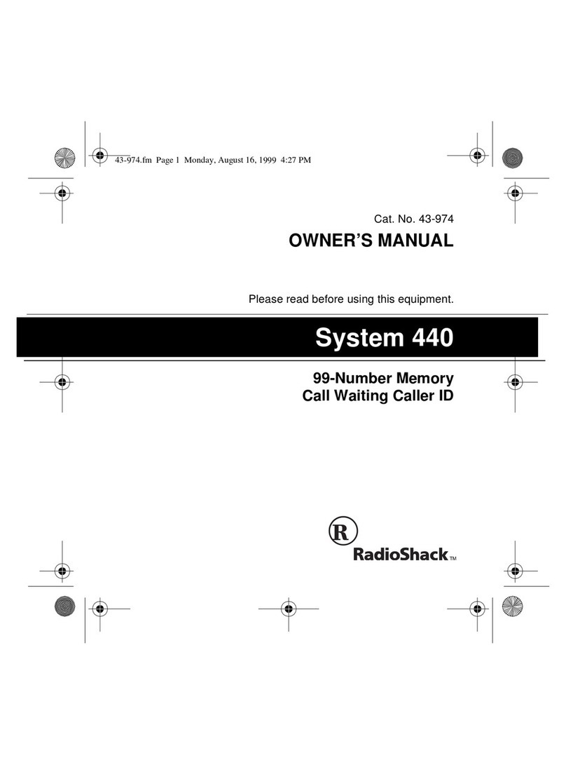 Radio Shack SYSTEM 440 User manual