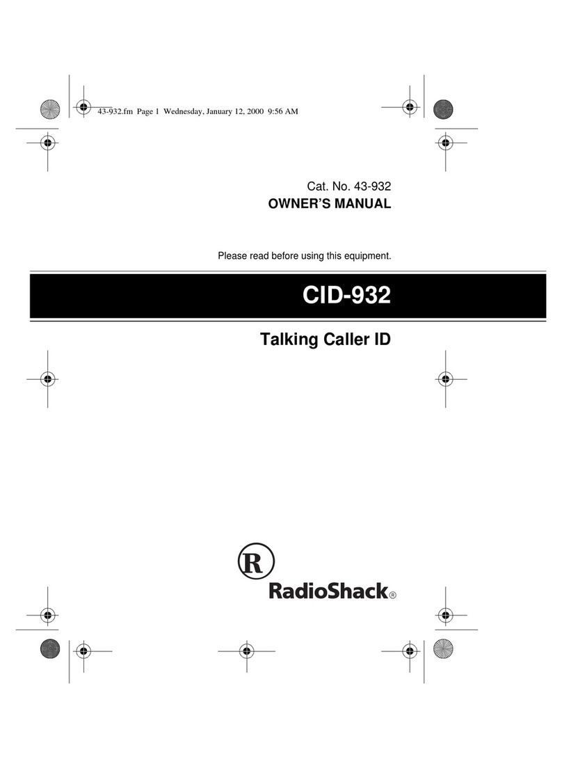 Radio Shack CID-932 User manual