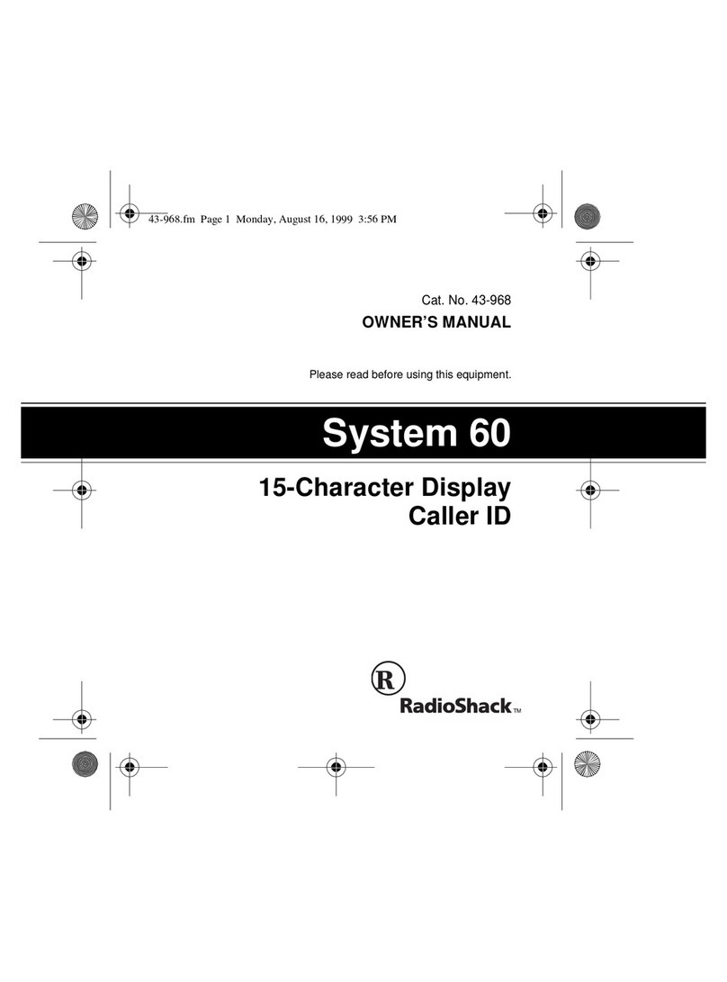 Radio Shack 43-968 User manual