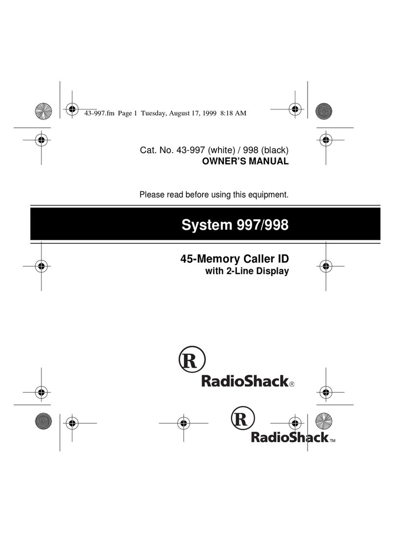 Radio Shack System 997 User manual Radio Shack System 997 User manual