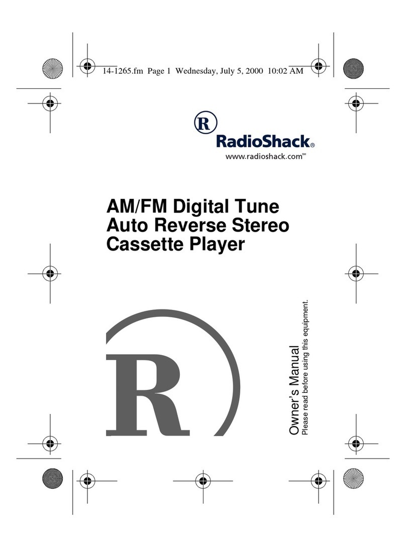 Radio Shack 14-1265 User manual