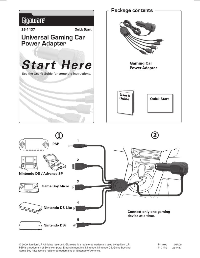 Gigaware Gigaware 26-1437 quick start guide