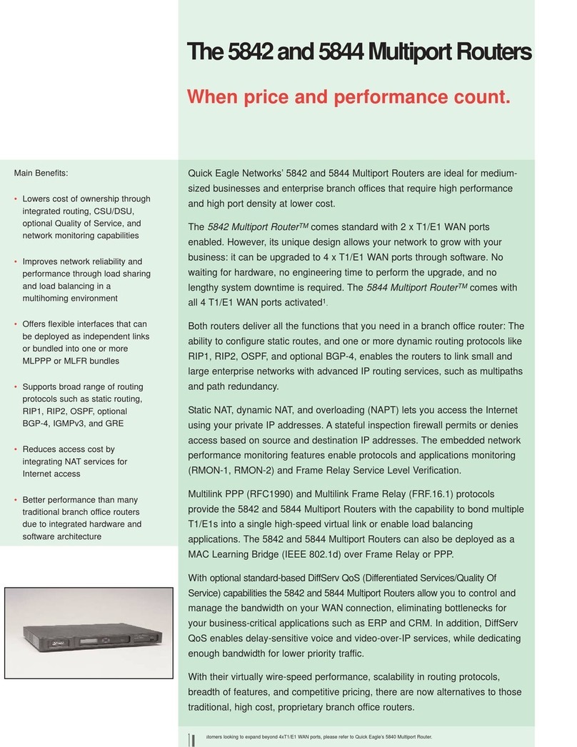 Quick Eagle Networks 5842 Specification sheet Quick Eagle Networks 5842 Specification sheet